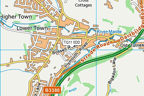 TQ11 0DD map - OS VectorMap District (Ordnance Survey) TQ11 0DD map - OS VectorMap District (Ordnance Survey)