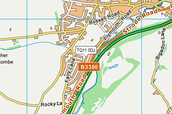 TQ11 0DJ map - OS VectorMap District (Ordnance Survey) TQ11 0DJ map - OS VectorMap District (Ordnance Survey)
