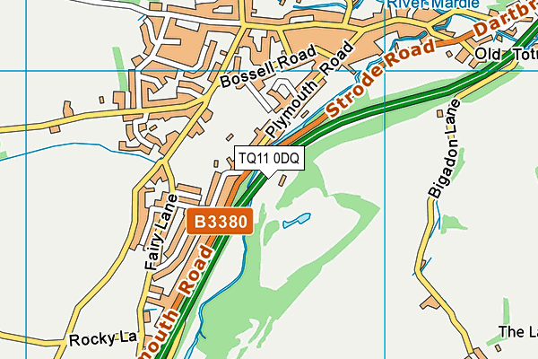 TQ11 0DQ map - OS VectorMap District (Ordnance Survey)