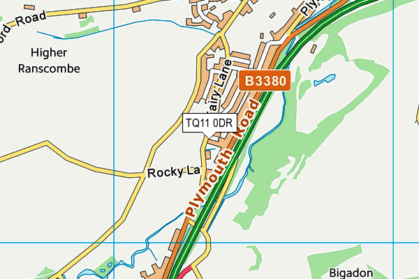 TQ11 0DR map - OS VectorMap District (Ordnance Survey) TQ11 0DR map - OS VectorMap District (Ordnance Survey)