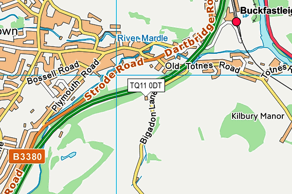TQ11 0DT map - OS VectorMap District (Ordnance Survey) TQ11 0DT map - OS VectorMap District (Ordnance Survey)
