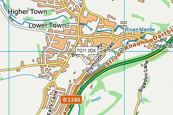 TQ11 0DX map - OS VectorMap District (Ordnance Survey) TQ11 0DX map - OS VectorMap District (Ordnance Survey)