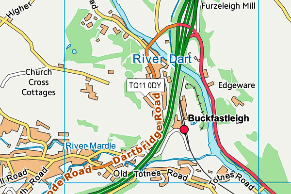 TQ11 0DY map - OS VectorMap District (Ordnance Survey) TQ11 0DY map - OS VectorMap District (Ordnance Survey)
