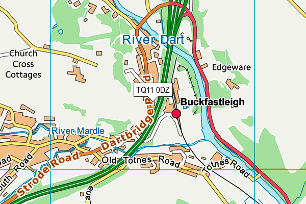 TQ11 0DZ map - OS VectorMap District (Ordnance Survey)