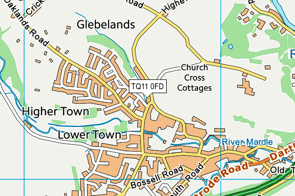 TQ11 0FD map - OS VectorMap District (Ordnance Survey) TQ11 0FD map - OS VectorMap District (Ordnance Survey)