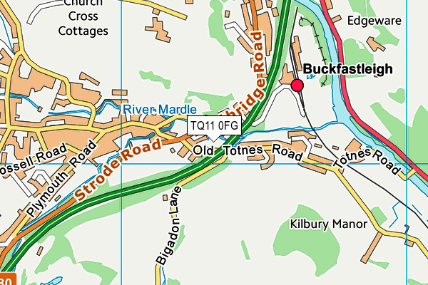 TQ11 0FG map - OS VectorMap District (Ordnance Survey) TQ11 0FG map - OS VectorMap District (Ordnance Survey)
