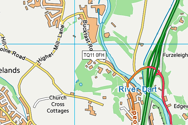 TQ11 0FH map - OS VectorMap District (Ordnance Survey) TQ11 0FH map - OS VectorMap District (Ordnance Survey)
