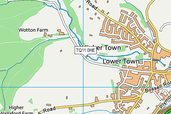 TQ11 0HE map - OS VectorMap District (Ordnance Survey) TQ11 0HE map - OS VectorMap District (Ordnance Survey)