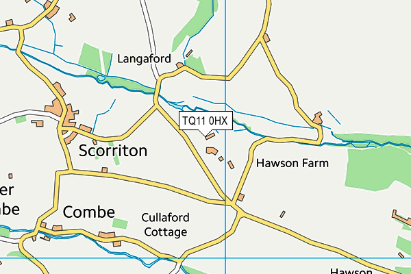 TQ11 0HX map - OS VectorMap District (Ordnance Survey)