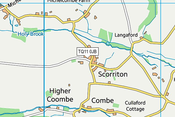 TQ11 0JB map - OS VectorMap District (Ordnance Survey) TQ11 0JB map - OS VectorMap District (Ordnance Survey)