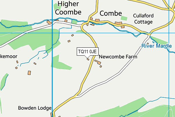 TQ11 0JE map - OS VectorMap District (Ordnance Survey) TQ11 0JE map - OS VectorMap District (Ordnance Survey)