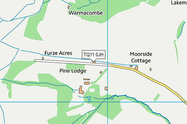 TQ11 0JH map - OS VectorMap District (Ordnance Survey) TQ11 0JH map - OS VectorMap District (Ordnance Survey)