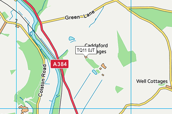 TQ11 0JT map - OS VectorMap District (Ordnance Survey)
