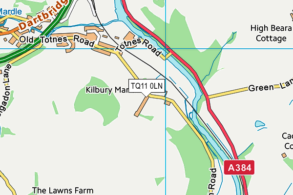 TQ11 0LN map - OS VectorMap District (Ordnance Survey)