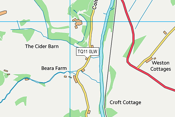 TQ11 0LW map - OS VectorMap District (Ordnance Survey) TQ11 0LW map - OS VectorMap District (Ordnance Survey)