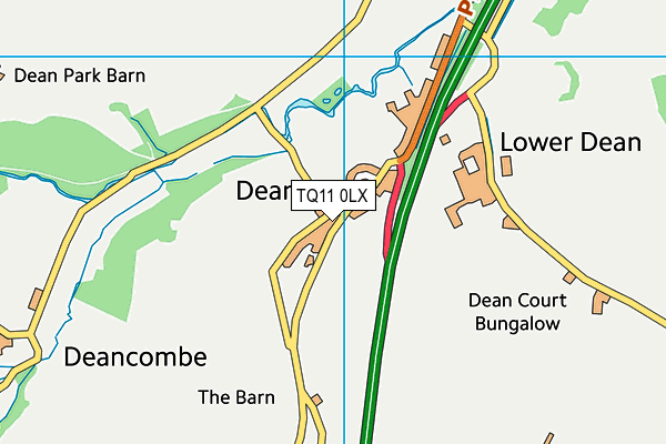 TQ11 0LX map - OS VectorMap District (Ordnance Survey) TQ11 0LX map - OS VectorMap District (Ordnance Survey)