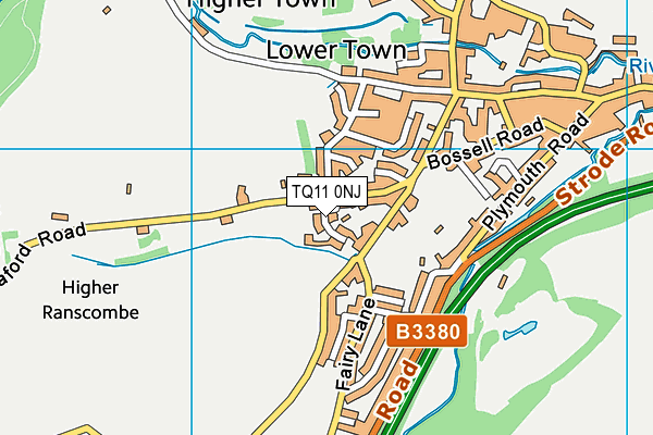 TQ11 0NJ map - OS VectorMap District (Ordnance Survey)