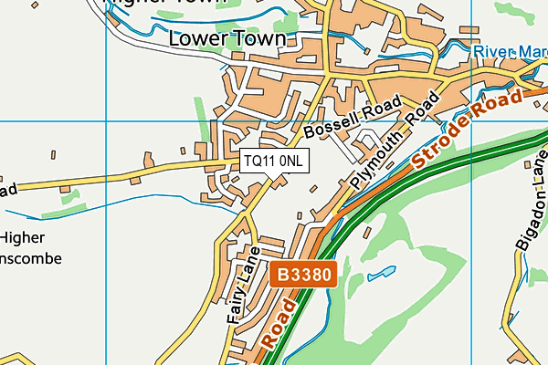 TQ11 0NL map - OS VectorMap District (Ordnance Survey)