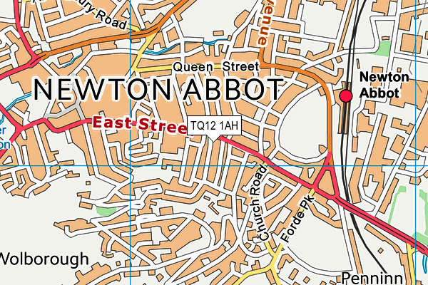 TQ12 1AH map - OS VectorMap District (Ordnance Survey) TQ12 1AH map - OS VectorMap District (Ordnance Survey)
