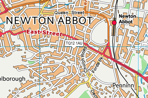 TQ12 1AU map - OS VectorMap District (Ordnance Survey)