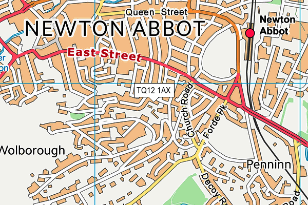 TQ12 1AX map - OS VectorMap District (Ordnance Survey) TQ12 1AX map - OS VectorMap District (Ordnance Survey)