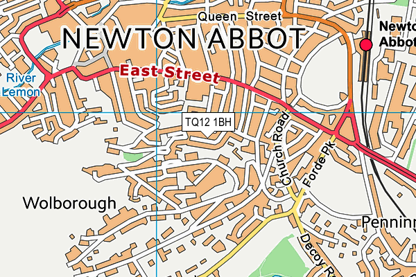 TQ12 1BH map - OS VectorMap District (Ordnance Survey)