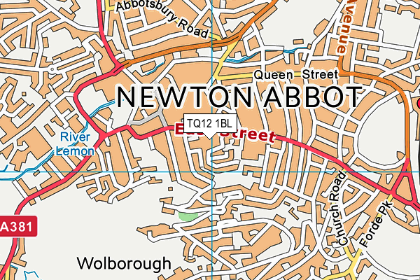TQ12 1BL map - OS VectorMap District (Ordnance Survey) TQ12 1BL map - OS VectorMap District (Ordnance Survey)
