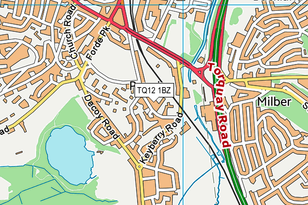TQ12 1BZ map - OS VectorMap District (Ordnance Survey) TQ12 1BZ map - OS VectorMap District (Ordnance Survey)