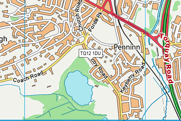 TQ12 1DU map - OS VectorMap District (Ordnance Survey) TQ12 1DU map - OS VectorMap District (Ordnance Survey)