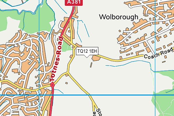 TQ12 1EH map - OS VectorMap District (Ordnance Survey)