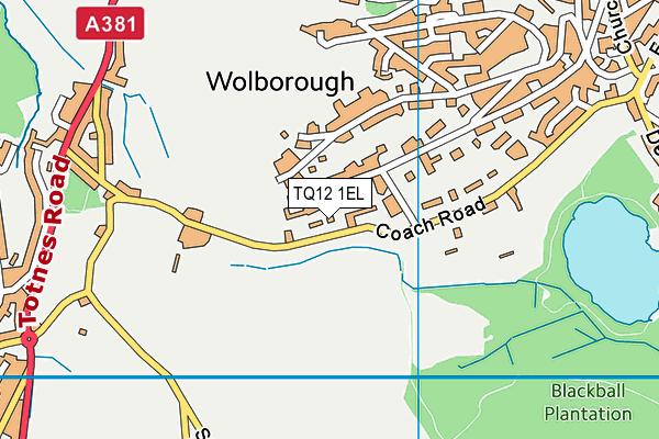 TQ12 1EL map - OS VectorMap District (Ordnance Survey) TQ12 1EL map - OS VectorMap District (Ordnance Survey)