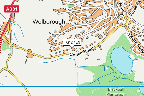 TQ12 1EN map - OS VectorMap District (Ordnance Survey) TQ12 1EN map - OS VectorMap District (Ordnance Survey)