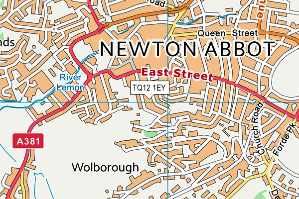TQ12 1EY map - OS VectorMap District (Ordnance Survey) TQ12 1EY map - OS VectorMap District (Ordnance Survey)