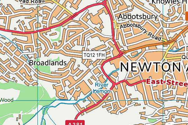 TQ12 1FH map - OS VectorMap District (Ordnance Survey) TQ12 1FH map - OS VectorMap District (Ordnance Survey)