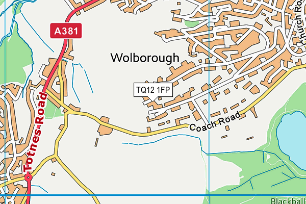 TQ12 1FP map - OS VectorMap District (Ordnance Survey) TQ12 1FP map - OS VectorMap District (Ordnance Survey)