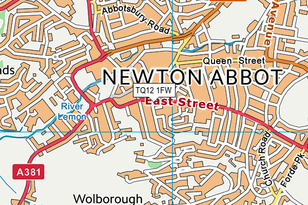 TQ12 1FW map - OS VectorMap District (Ordnance Survey) TQ12 1FW map - OS VectorMap District (Ordnance Survey)
