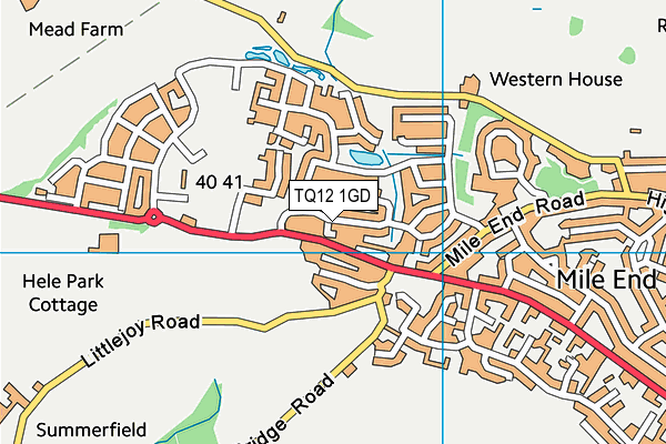 TQ12 1GD map - OS VectorMap District (Ordnance Survey) TQ12 1GD map - OS VectorMap District (Ordnance Survey)