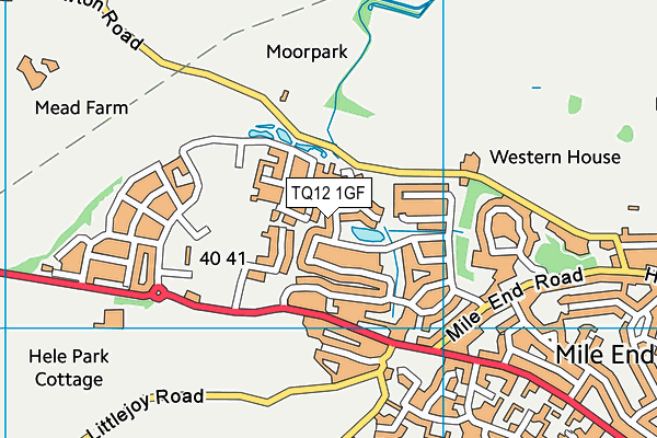 TQ12 1GF map - OS VectorMap District (Ordnance Survey) TQ12 1GF map - OS VectorMap District (Ordnance Survey)
