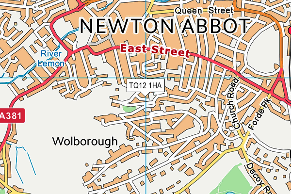 TQ12 1HA map - OS VectorMap District (Ordnance Survey) TQ12 1HA map - OS VectorMap District (Ordnance Survey)
