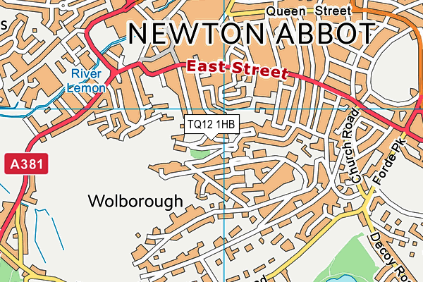 TQ12 1HB map - OS VectorMap District (Ordnance Survey) TQ12 1HB map - OS VectorMap District (Ordnance Survey)