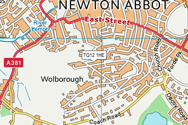 TQ12 1HE map - OS VectorMap District (Ordnance Survey) TQ12 1HE map - OS VectorMap District (Ordnance Survey)