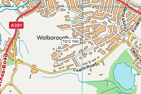 TQ12 1HQ map - OS VectorMap District (Ordnance Survey) TQ12 1HQ map - OS VectorMap District (Ordnance Survey)