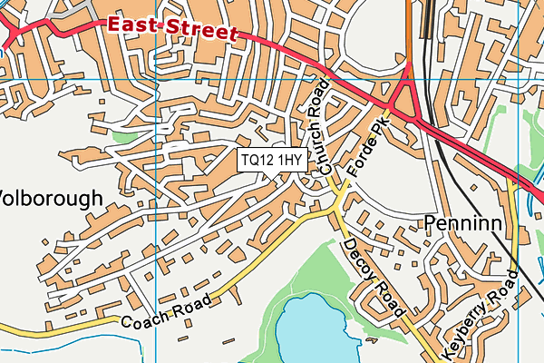 TQ12 1HY map - OS VectorMap District (Ordnance Survey)