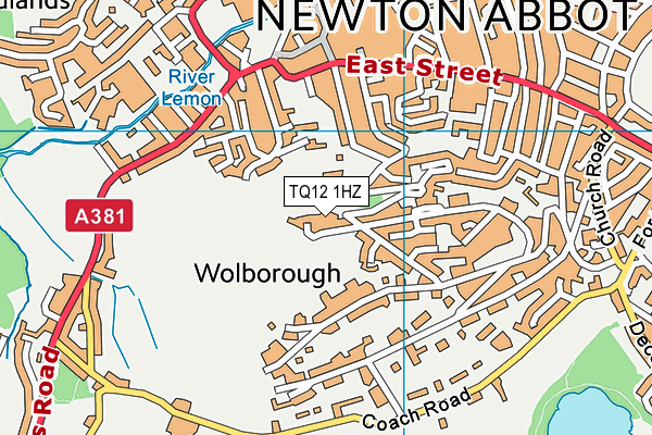 TQ12 1HZ map - OS VectorMap District (Ordnance Survey) TQ12 1HZ map - OS VectorMap District (Ordnance Survey)