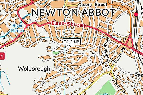 TQ12 1JB map - OS VectorMap District (Ordnance Survey) TQ12 1JB map - OS VectorMap District (Ordnance Survey)