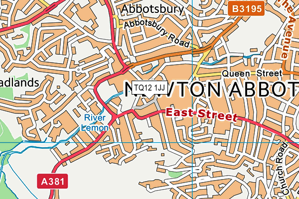 TQ12 1JJ map - OS VectorMap District (Ordnance Survey)