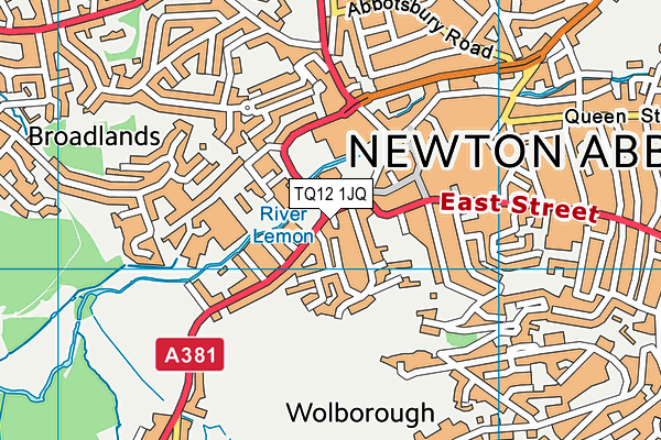 TQ12 1JQ map - OS VectorMap District (Ordnance Survey)
