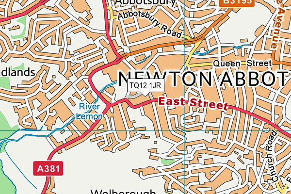 TQ12 1JR map - OS VectorMap District (Ordnance Survey) TQ12 1JR map - OS VectorMap District (Ordnance Survey)