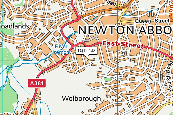 TQ12 1JZ map - OS VectorMap District (Ordnance Survey) TQ12 1JZ map - OS VectorMap District (Ordnance Survey)