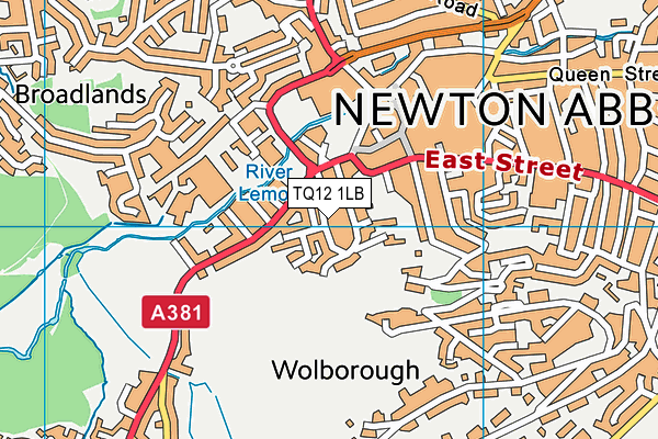 TQ12 1LB map - OS VectorMap District (Ordnance Survey) TQ12 1LB map - OS VectorMap District (Ordnance Survey)